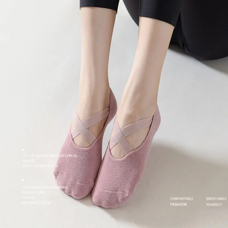 Professional Yoga Socks Women Silicone Anti-slip Pilates Socks Cotton Breathable Indoor Floor Gym Fitness Dance Sports Socks Sox