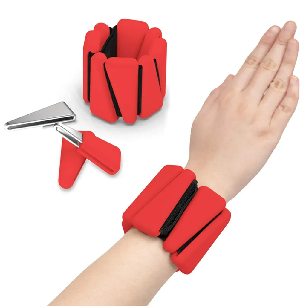 1/2lbs Wrist Weights Yoga Fitness Exercise Triangle Silicone Adjustable Ankle Wrist Protector Weight Bracele Jogging Wristband