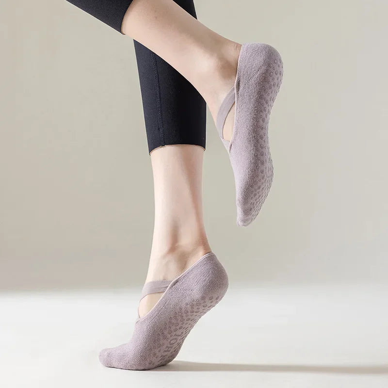 Professional Yoga Socks Women Silicone Anti-slip Pilates Socks Cotton Breathable Indoor Floor Gym Fitness Dance Sports Socks Sox