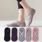 Professional Yoga Socks Women Silicone Anti-slip Pilates Socks Cotton Breathable Indoor Floor Gym Fitness Dance Sports Socks Sox