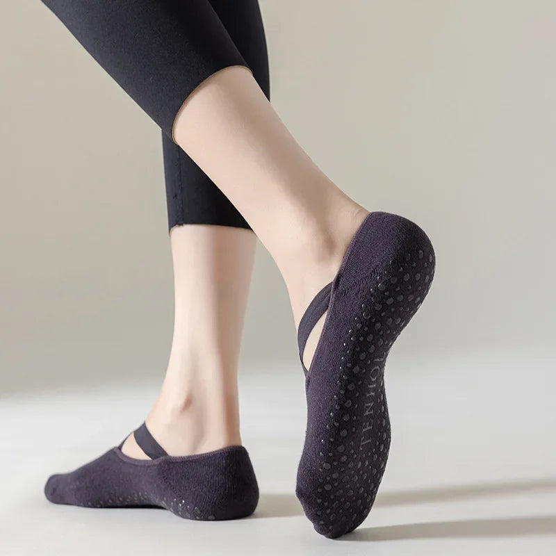 Professional Yoga Socks Women Silicone Anti-slip Pilates Socks Cotton Breathable Indoor Floor Gym Fitness Dance Sports Socks Sox